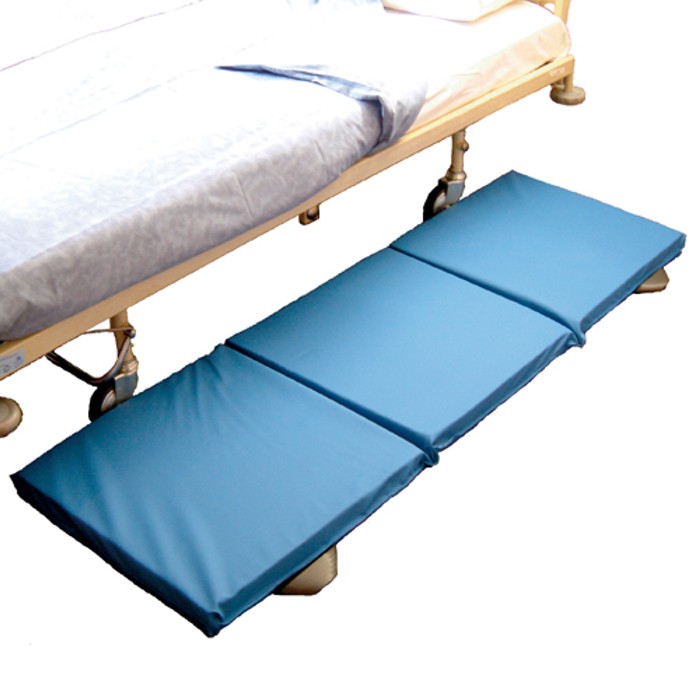 Blue Cushioned Hospital Bed FallOut Mat Health and Care